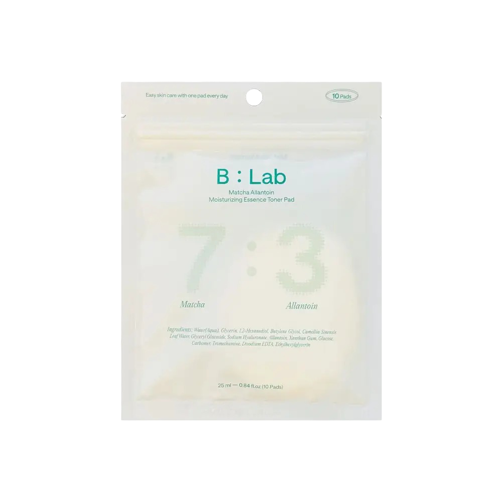 B:LAB 7:3 MATCHA ALLANTOIN MOISTURIZING ESSENCE TONER PAD ПЭДЫ 